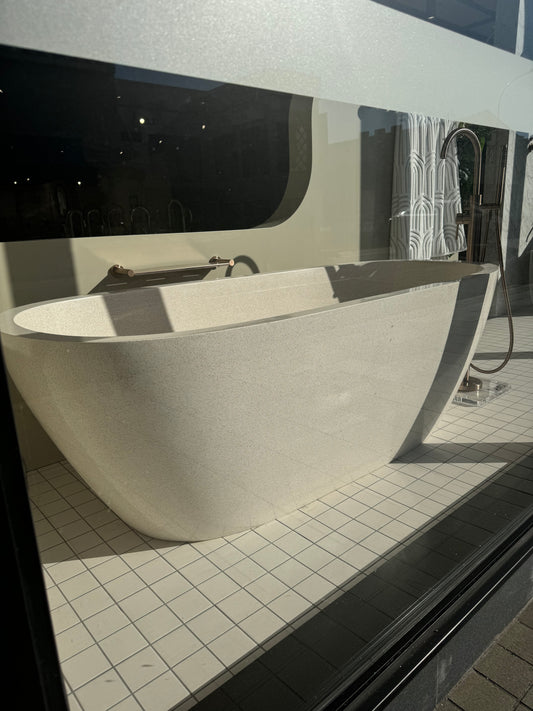 Eden Stone Display Bath - White/Cream