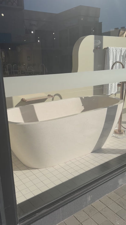 Eden Stone Display Bath - White/Cream