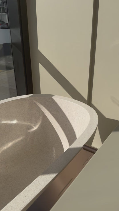 Eden Stone Display Bath - White/Cream